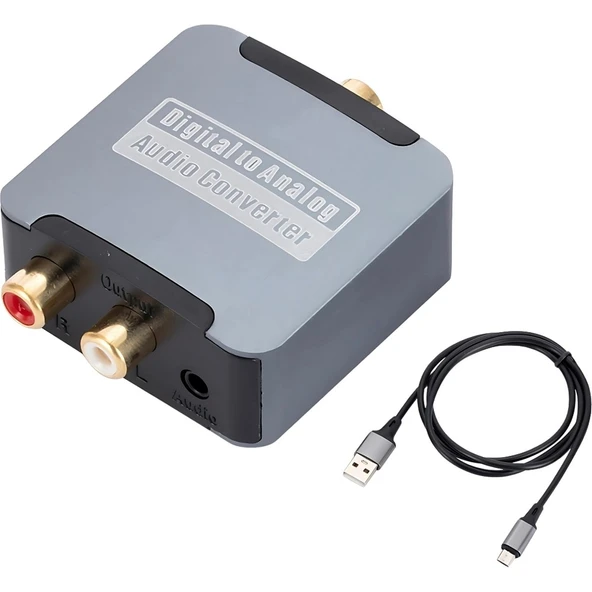 TAPLİN Dijital To Analog 3.5mm Optik Ses Tos Çevirici Dönüştürücü Adaptör TK-145 ürün görseli 1