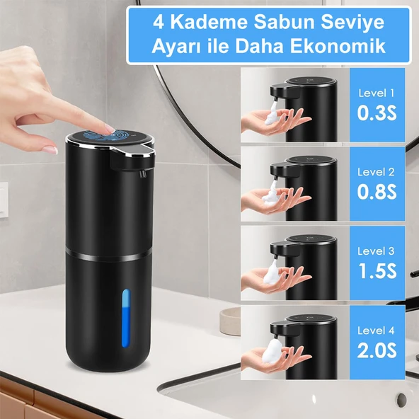 Greentech Sensörlü USB Şarjlı Köpük Sabunluk / GT-SD03S - Resim 3