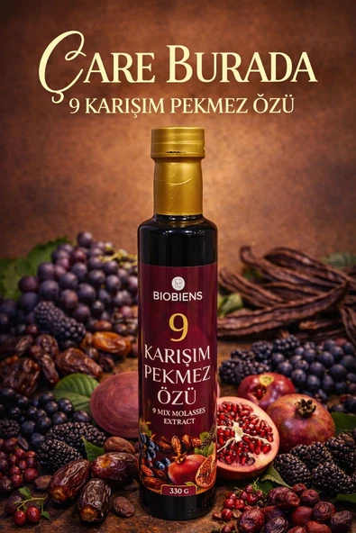 9 Karışım Pekmez Özü 330 Gr (Keçiboynuzu, Üzüm, Karadut, Nar, Kara Üzüm, Hurma, Pancar, Andız, Dut) ürün görseli 1