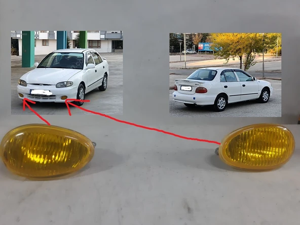 çift fiyatıdır Hyundai Accent yumurta kasa 1995-2000 Sis Lambası Sis Farı sarı ve camdır pilastik değil 92202-22300 not üniversal bilumum araçlara uyar uydurma uydurulabilir kaliteli ürün görseli 1