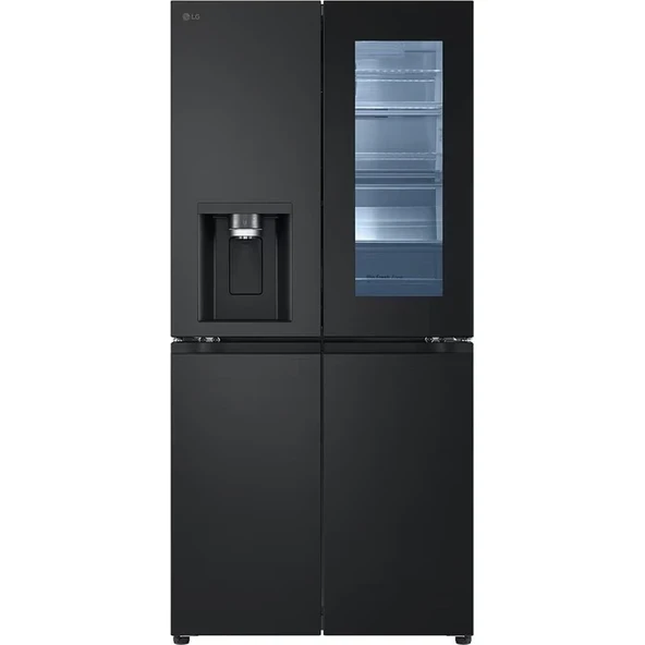 LG Instaview GC-G22FFQYJ Gardırop Tipi No Frost Buzdolabı | Yapay Zeka Destekli | 508 Litre | Mat Siyah Renk ürün görseli 1