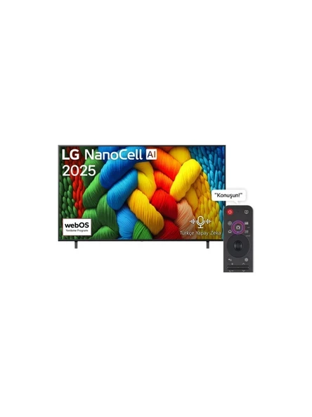 LG 75NANO80A6B 75'' 191 Ekran Uydu Alıcılı 4K Ultra HD Smart webOS Nanocell TV ürün görseli 1