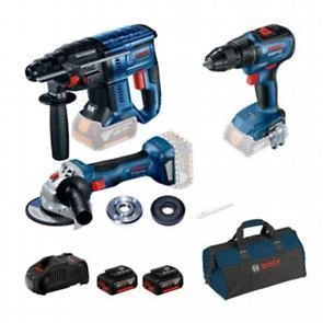Bosch GSR18v-50+GBH 180+GWS 180 2 x GBA 18V 5.0Ah ürün görseli 1