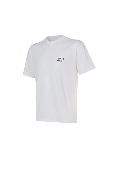 New Balance Lifestyle MNT1647-WT Erkek Beyaz T-Shirt ürün görseli 1