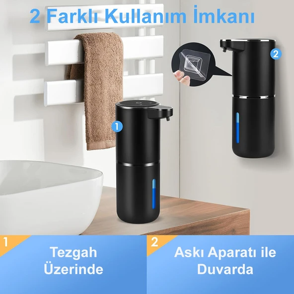 Greentech Sensörlü USB Şarjlı Köpük Sabunluk / GT-SD03S - Resim 5