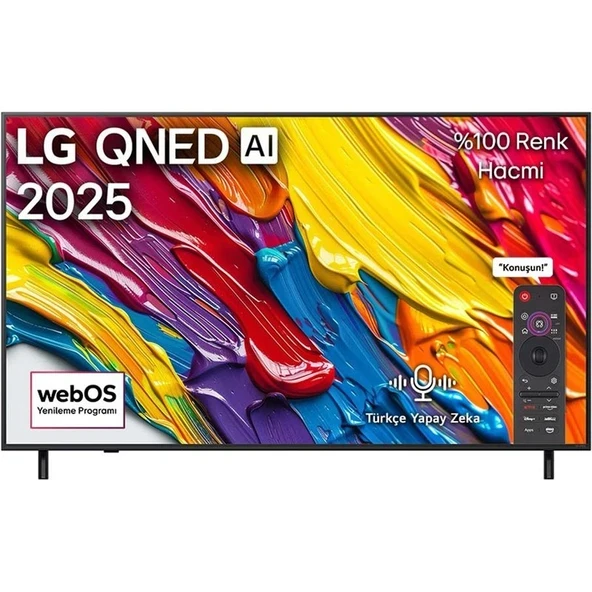 LG 65QNED82A6B 65'' 164 Ekran Uydu Alıcılı 4K Ultra HD webOS QNED TV ürün görseli 1