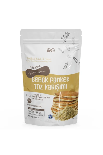 OG natural Organik Ruşeymli Bebek Pankek Toz Karışımı 300 Gr +8 Ay ürün görseli 1