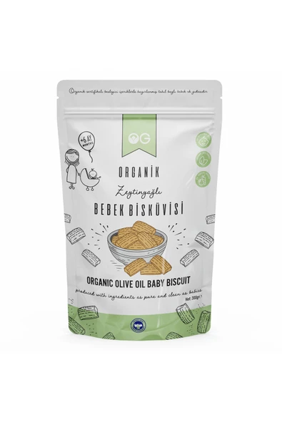 OG natural Organik Bebek Bisküvisi 300 gr 6 Ay ürün görseli 1