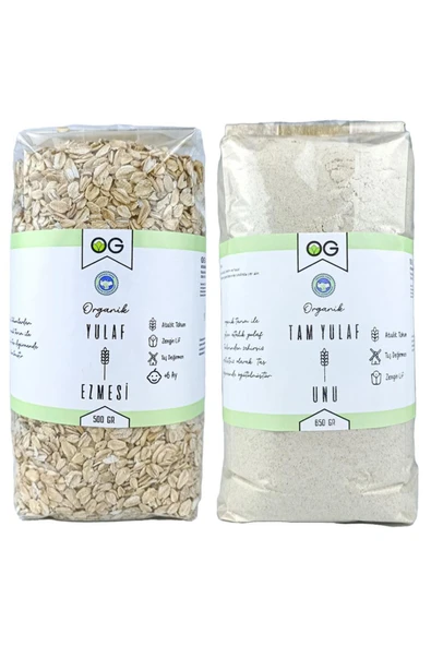 OG natural Organik Yulaf Ezmesi Ve Organik Yulaf Unu Seti +6 Ay ürün görseli 1