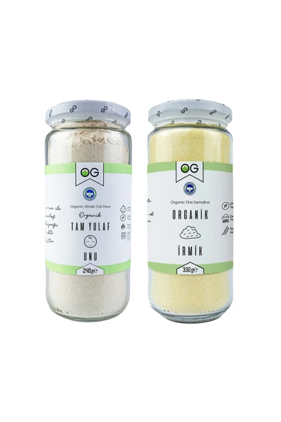 OG natural Organik İrmik Ve Organik Tam Yulaf Unu Seti ürün görseli 1