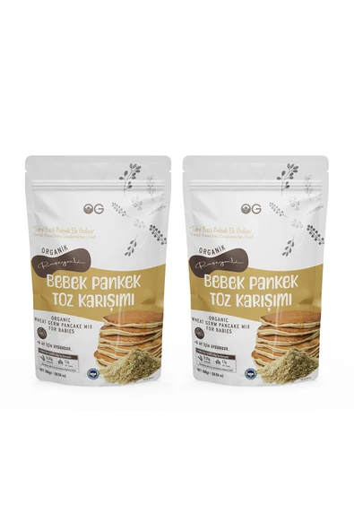OG natural 2'li Organik Ruşeymli Bebek Pankek Toz Karışımı 300 Gr +8 Ay ürün görseli 1