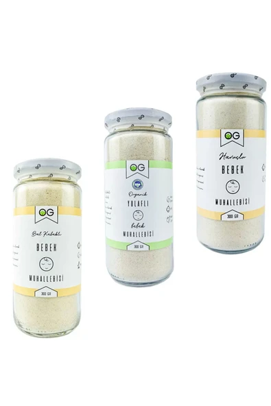 OG natural Bebek Muhallebi Seti +6 Ay ( Yulaflı,havuçlu,bal Kabaklı) ürün görseli 1