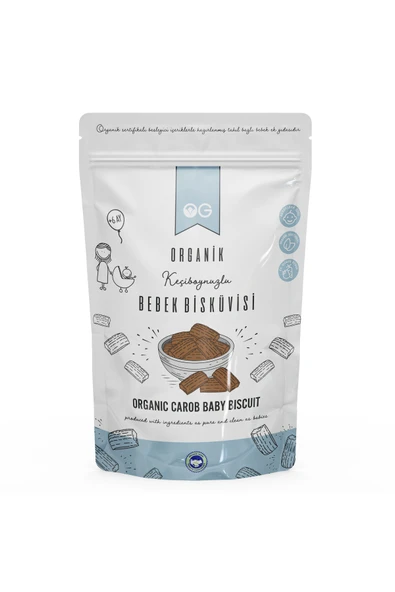 OG natural Organik Keçiboynuzlu Bebek Bisküvisi 150 Gr +6 Ay ürün görseli 1