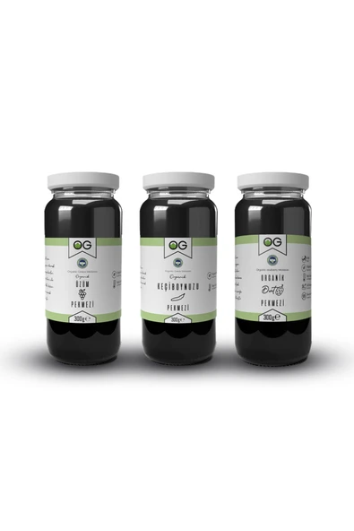 OG natural Organik Sertifikalı Pekmez Seti ( Dut, Üzüm, Keçiboynuzu ) 300 Gr ürün görseli 1