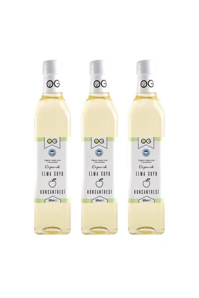 OG natural 3'lü Organik Elma Suyu Konsantresi 500 ML ürün görseli 1