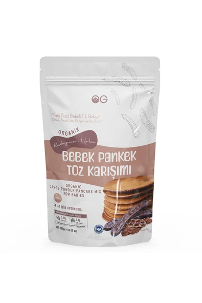 OG natural Organik Keçiboynuzu Unlu Bebek Pankek Toz Karışımı 300 Gr +8 Ay ürün görseli 1