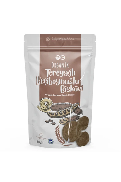 OG natural Organik Tereyağlı Keçiboynuzlu Bisküvi 100 gr ürün görseli 1
