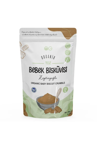 OG natural Organik Toz Bebek Bisküvisi 240 Gr +6 Ay. ürün görseli 1