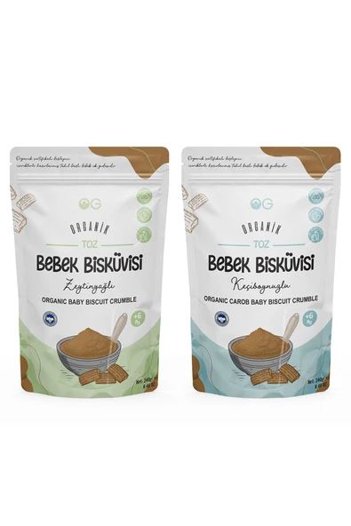 OG natural Organik Keçiboynuzlu Ve Zeytinyağlı Bisküvi Tozu Seti +6 Ay ürün görseli 1