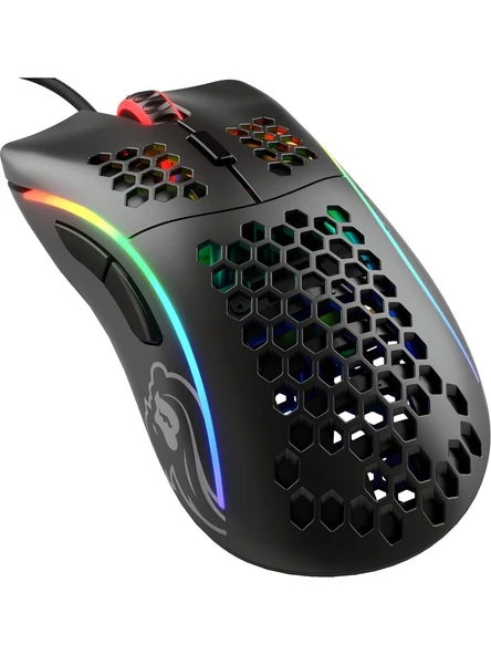 Glorious Model D GD-BLACK Mat Siyah RGB Ergonomik Optik Kablolu Oyuncu Mouse ürün görseli 1