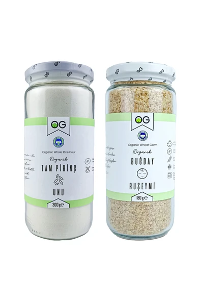 OG natural Organik Tam Pirinç Unu ve Organik Buğday Ruşeymi Seti ürün görseli 1