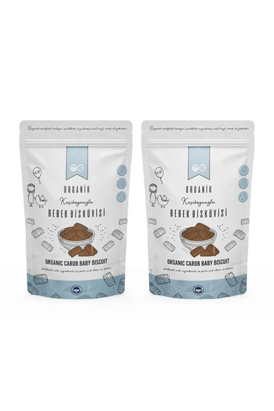 OG natural 2'li Organik Keçiboynuzlu Bebek Bisküvisi 2x150 Gr +6 Ay ürün görseli 1