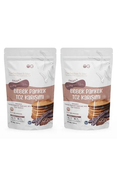 OG natural 2'li Organik Keçiboynuzu Unlu Bebek Pankek Toz Karışımı 300 Gr +8 Ay ürün görseli 1