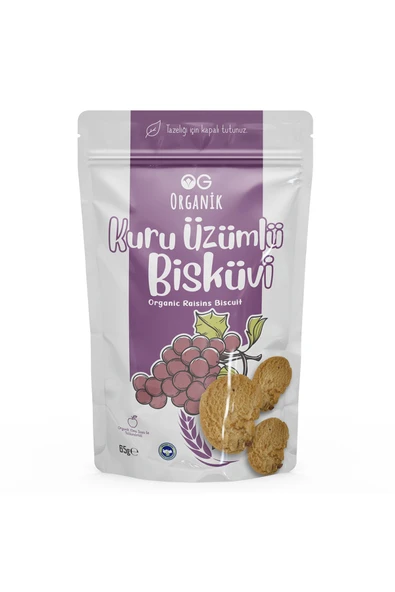 OG natural Organik Üzümlü Bisküvi 65 gr ürün görseli 1