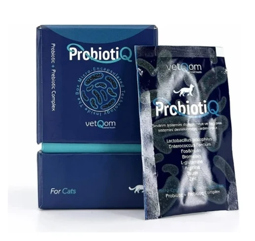 vetQom Kedi ProbiotiQ Bağırsak Düzenleyici Toz 10 Saşe - İshal ve Gaz Önleyici ürün görseli 1