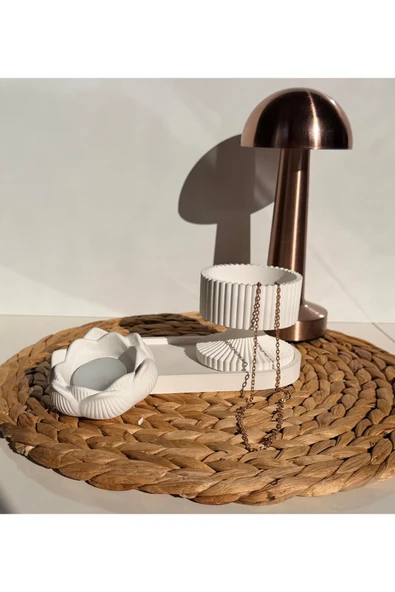 MODESTA HOME El Yapımı Dekoratif Takı Standı & Mumluk Set – Modern Bohem Masa Üstü Organizer ürün görseli 1