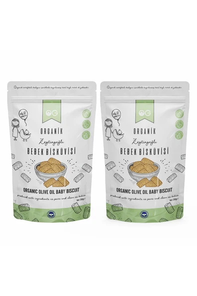 OG natural 2'li Organik Bebek Bisküvisi 2x300 gr 6 Ay ürün görseli 1