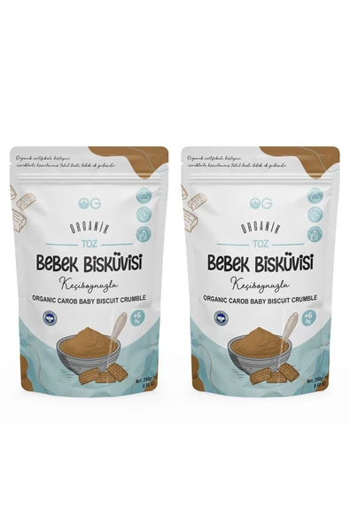 OG natural 2'li Organik Keçiboynuzlu Toz Bebek Bisküvi Seti +6 Ay ürün görseli 1