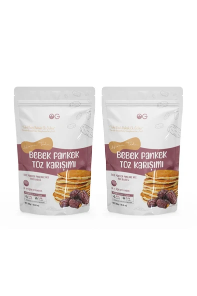 OG natural 2'li Hurma Tozlu Bebek Pankek Toz Karışımı 300 Gr +8 Ay ürün görseli 1