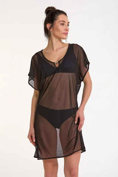 Argento 2095-3001 Kadın Aksesuarlı Kısa Kaftan ürün görseli 1