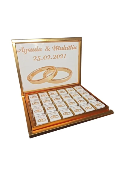 Söz Nişan Nikah Çikolatası 72 Adet Madlen Çikolata ürün görseli 1