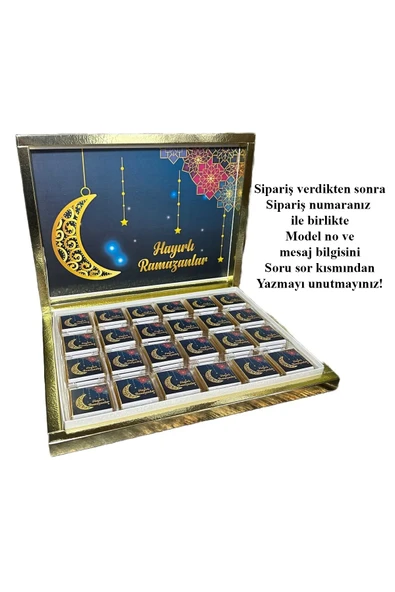 Ramazan Bayramı - Ramazan Tebriği Çikolatası - 72 Adet Madlen Çikolata ürün görseli 1