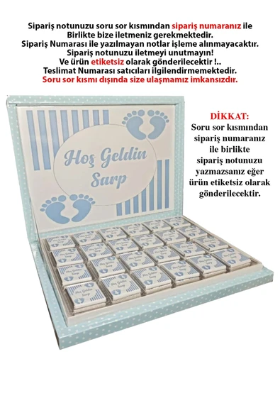 Erkek Bebek Çikolatası (72 ADET MADLEN ÇİKOLATA) ürün görseli 1