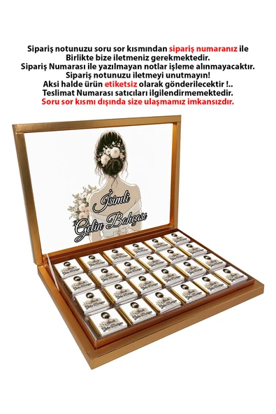 Kişiye Özel Isimli Gelin Bohçası Çikolatası - 72 Adet Madlen Çikolata ürün görseli 1