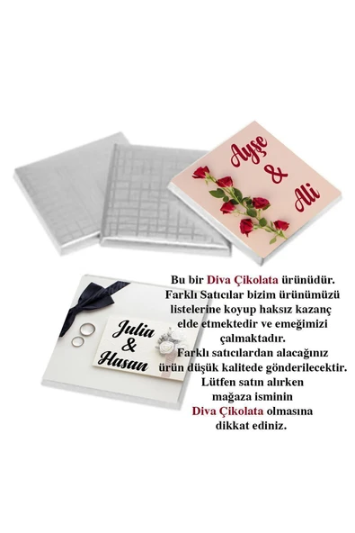 Söz Nişan Nikah Çikolatası 200 Adet Madlen Çikolata Gümüş ürün görseli 1