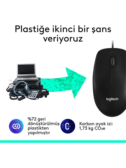Logitech M90 910-001793 Optik Kablolu Mouse - Resim 7