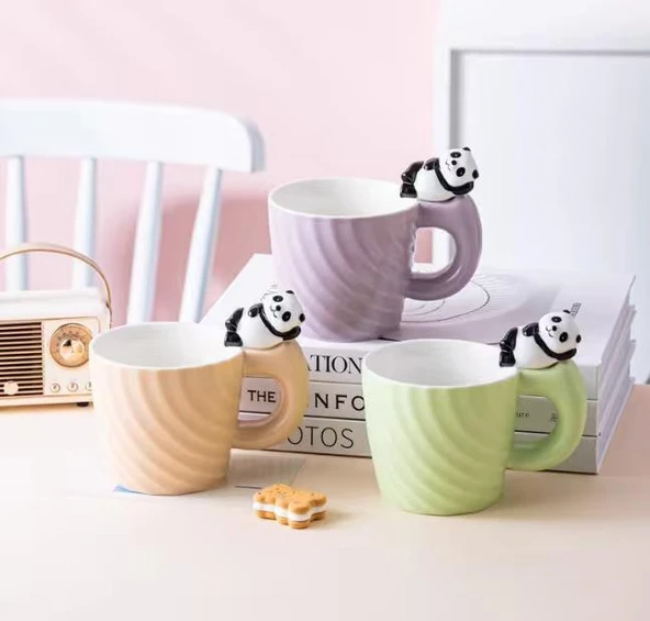 Panda Motifli Seramik Kupa Bardak ürün görseli 1