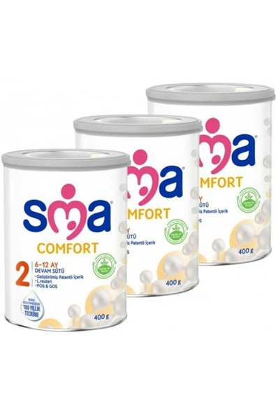Sma 2 Bebek Devam Sütü Comfort 400 gr X 3 Adet ürün görseli 1