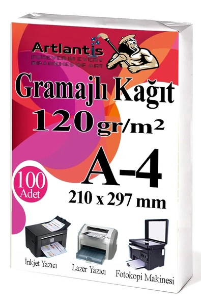 A4 Gramajlı Fotokopi Kağıdı 100 Adet 120 gr Sertifika Kağıdı Kalın Kağıt Baskı Tüm Yazıcılara Uyumlu 21x29.7cm Ofis Büro ürün görseli 1
