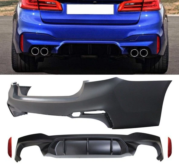 Bmw 5 Serisi G30/38 M5 Arka Tampon Komple Set 2018-2020 Arası Uyumlu ürün görseli 1