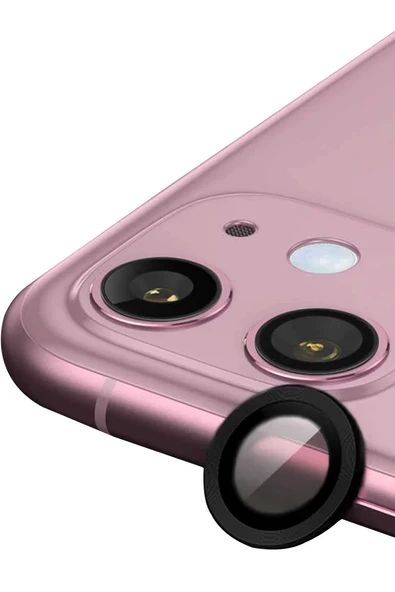 Newface Apple iPhone 11 Raze Metal Kamera Lens - Siyah ürün görseli 1