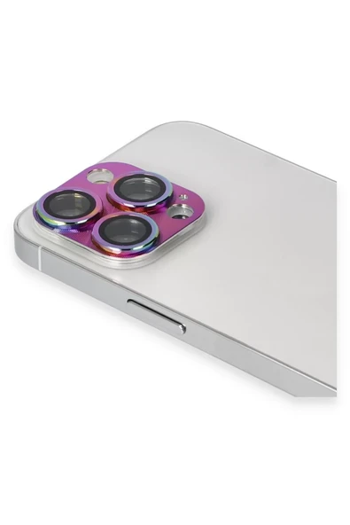 Newface Apple iPhone 13 Pro Max Pers Alüminyum Kamera Lens - Rainbow ürün görseli 1