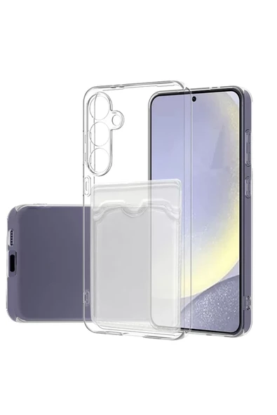 Newface Samsung Galaxy S24 FE Kılıf Kart Şeffaf Silikon - Şeffaf ürün görseli 1