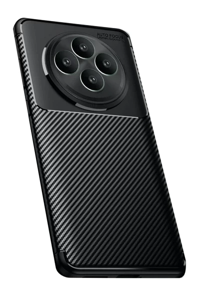 Newface Oppo Reno 11 FS Kılıf Auto Focus Karbon Kapak - Siyah ürün görseli 1