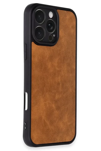 Newface Apple iPhone 16 Pro Kılıf Aras Deri Kapak - Taba - Resim 2