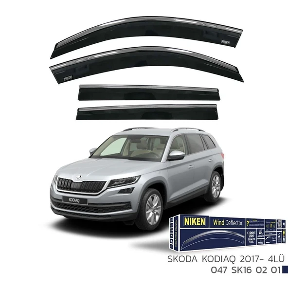 Niken Skoda Kodiaq Cam Rüzgarlığı Kromlu 4'Lü 2017+ Sonrası ürün görseli 1